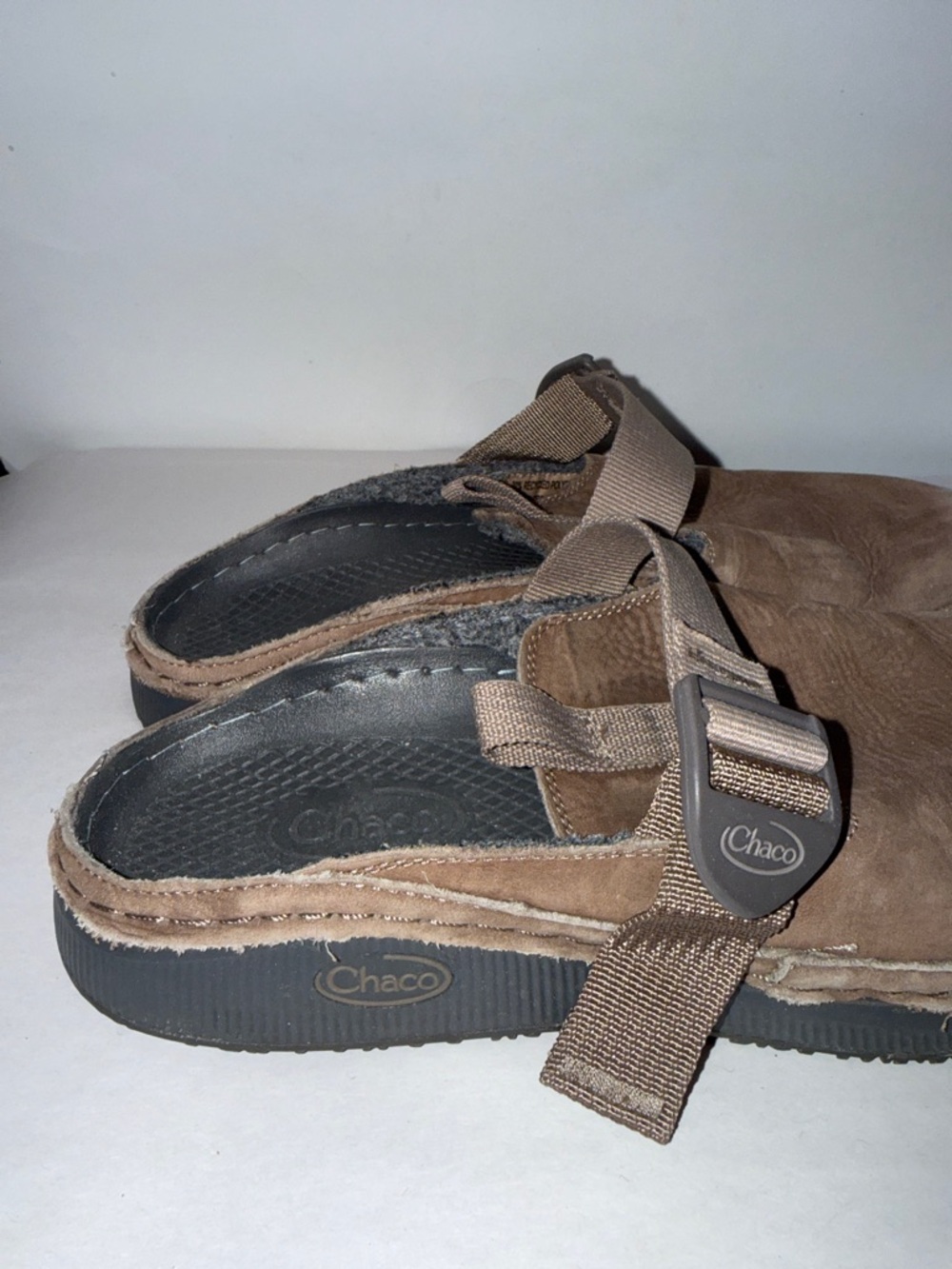 Chaco men’s paonia clogs brown leather clog shoes size 8. - Picture 3 of 6